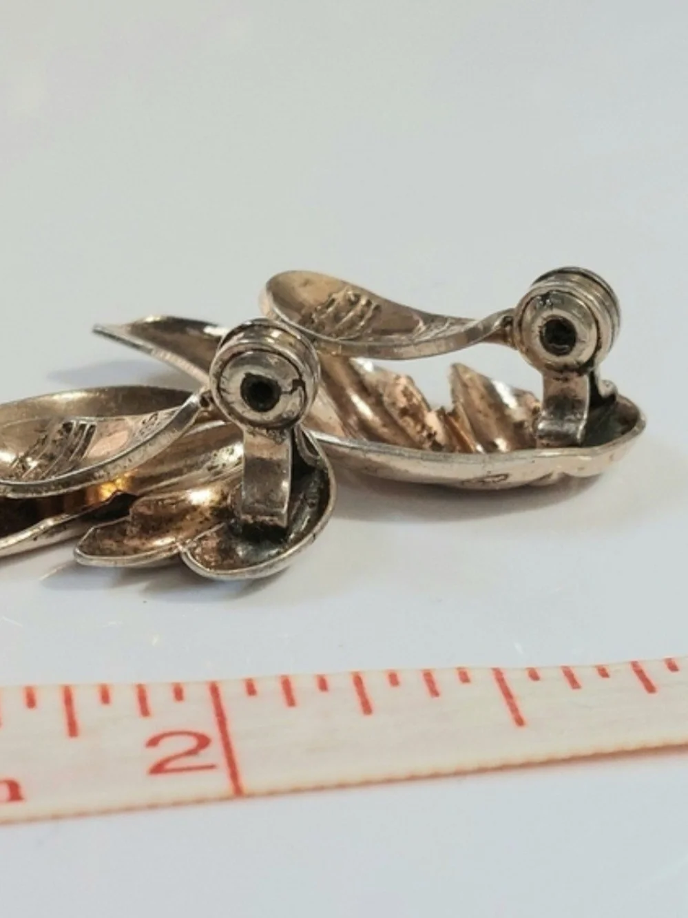 Monet 1040s Sterling Clip On Earrings - Vintage Silver Womens Jewelry